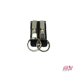جاکلیدی کمری چرم فلزی دو حلقه