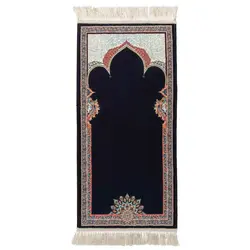 فرش ماشینی سجاده – کد ۱۰۰۸۰1 – مشکی – ۷۰×۱۰۰
