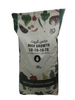 کود 18 18 18 مکس گروث|+TE|بازرگانی مخبری |تولید اردن|کیسه 25 کیلویی - خدمات کشاورزی نسیم