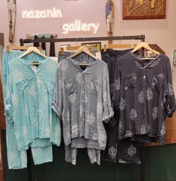 شومیز شلوار یقه پولکی طرح داماس