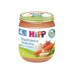 پوره ارگانیک سبزی مرغ و برنج هیپ – 125 گرم Hipp sebzeli tavuklu ve pirinçli