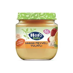 پوره ارگانیک مخلوط میوه با جو دوسر هرو بیبی – 125 گرم Hero Baby karisik meyveli yulafli