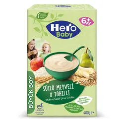 سرلاک شیر، میوه و 8 غلات هرو بیبی – 400 گرم hero baby sutlu meyveli 8 tahili