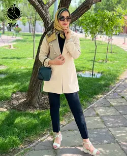 مانتو کتی یقه انگلیسی کتان لمه کد 129