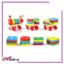 اساب بازی آموزشی مونته سوری اشکال طرح قطار