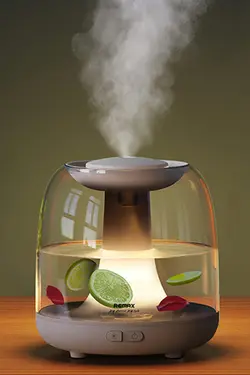 بخور شارژی 1.2 لیتری REMAX با قابلیت افزودن میوه وگلبرگ به مخزن دارای چراغ خواب مدلRT-A500 PRO