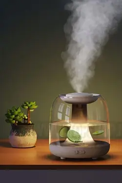 بخور شارژی 1.2 لیتری REMAX با قابلیت افزودن میوه وگلبرگ به مخزن دارای چراغ خواب مدلRT-A500 PRO