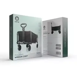 چرخ دستی واگن تاشو ۱۰۰ لیتری گرین لاین مدل GNWGN220BK