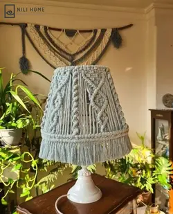 آباژور رومیزی مکرومه بافی مدل سیوان