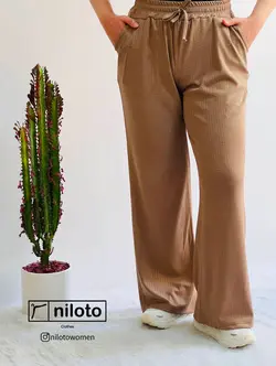 شلوار بگ پارچه بیسکویتی