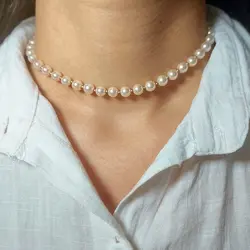 گردنبند مروارید و منجوق