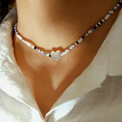 نیم ست منجوق و قلب نقره