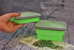 ظرف غذای سیلیکونی طرح مربع