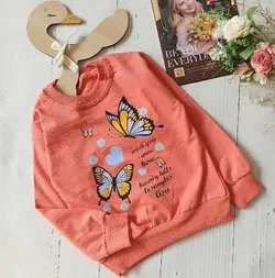 بلوز تک دخترانه طرح پروانه