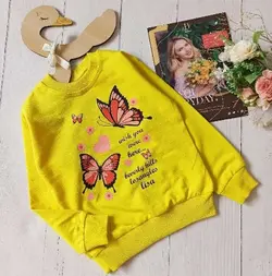 بلوز تک دخترانه طرح پروانه