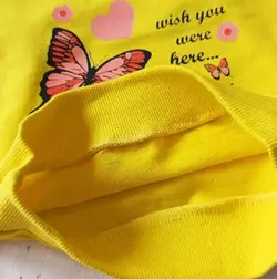 بلوز تک دخترانه طرح پروانه