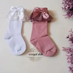 جوراب ساق بلند لبه تور