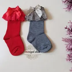 جوراب ساق بلند لبه تور