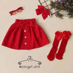 ست دامن و تل پاپیونی نقلی