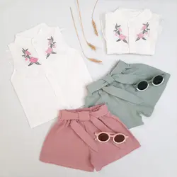 تاپ شلوارک گلدوزی