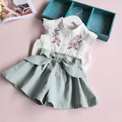 تاپ شلوارک گلدوزی
