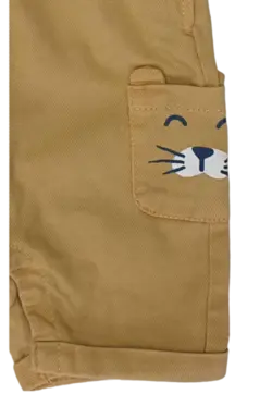 شورت پیشبندی  کتان 3 ماه تا 3 سال