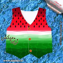 جلیقه یلدایی با طرح هندوانه(کد3)