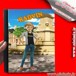 دفتر کلاسوری با تم پسرانه و چاپ اسم وعکس