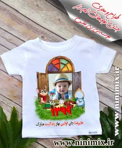 تیشرت نوروزی باطرح علیرضاجان اولین بهار زندگیت مبارک طراحی شده با عکس شخصی