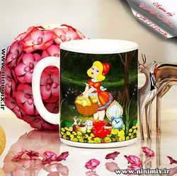 ماگ نوروزی با طرح سفره هفت سین و شنل قرمزی