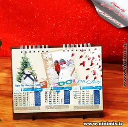 تقویم رومیزی پنح برگ (7 برگ و 13 برگ) با تم  بهاری، طراحی شده با عکسهای شخصی