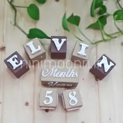 مکعب اسم نوزاد رنگ شده