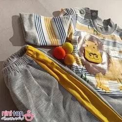 بلوز شلوار بچگانه طرح شیر راه راه