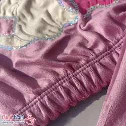 بلوز شلوار دخترانه مخمل پولک دوزی طرح گربه