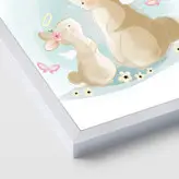 تابلواتاق کودک مدل خرگوش مادر و دختر رویایی مجموعه 3 عددی