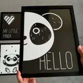 تابلو کودک مدل پاندای بامزه Hello My Little Panda مجموعه 6 عددی