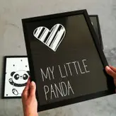 تابلو کودک مدل پاندای بامزه Hello My Little Panda مجموعه 6 عددی