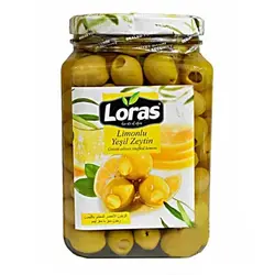 زیتون لوراس با مغز لیمو وزن خالص 900 گرم Loras