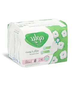 نوار بهداشتی بالدار نیمه ضخیم کتان مولپد Molped مدل Maxi Soft بزرگ کد 434 – بسته 9 عددی