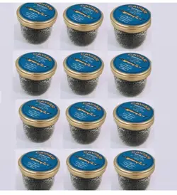 پک 12 عددی خاویار شیشه ای بلوگا آذربایجانیBeluga