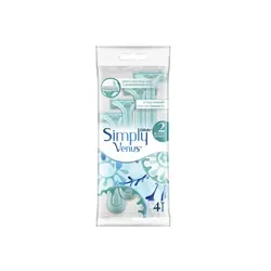 خودتراش زنانه 2 تیغه ژیلت مدل simply venus بسته 4 عددی