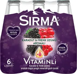 نوشیدنی 6عددی ویتامینه با طعم توت سیاه انگور سیاه سیرما Sirma