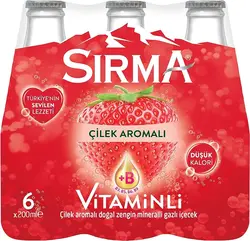 نوشیدنی 6عددی ویتامینه با طعم توت فرنگی سیرما Sirma