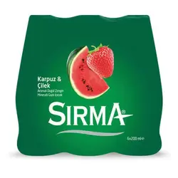 نوشیدنی 6عددی ویتامینه با طعم  هندوانه توت فرنگی سیرما Sirma
