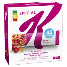 نوار غلات با تکه های میوه اسپشیال کی Special K_بسته ۶عددی