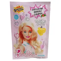 ابنبات جرقه ای باربی شوگی بوم همراه با یک عدد آبنبات چوبی 12 گرم SHOOGY BOOM