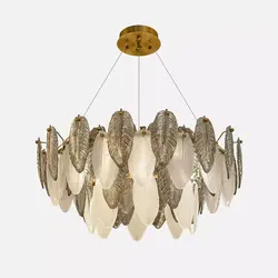 لوستر گرد کریستال پر سوزنی 70 نیرا