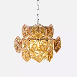 لوستر گرد کریستال ستاره 30 نیرا