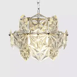 لوستر گرد کریستال ستاره 30 نیرا