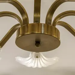 لوستر گرد کریستال صدف مدرن 80 نیرا